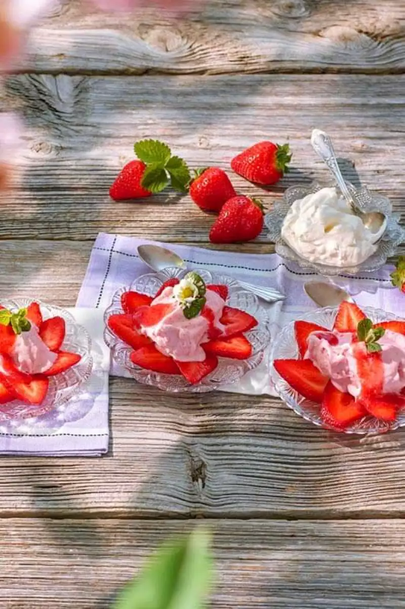 Ruck-Zuck Erdbeereis mit Joghurt